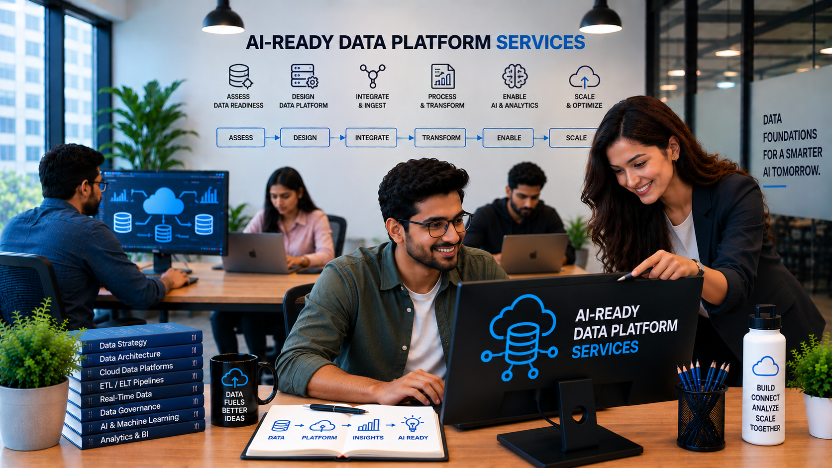 AI data platform team connecting structured and unstructured enterprise information