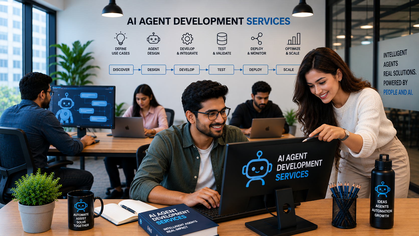 AI agent development team designing an enterprise agentic workflow